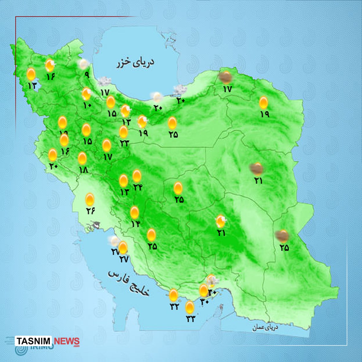 هوای استان ها