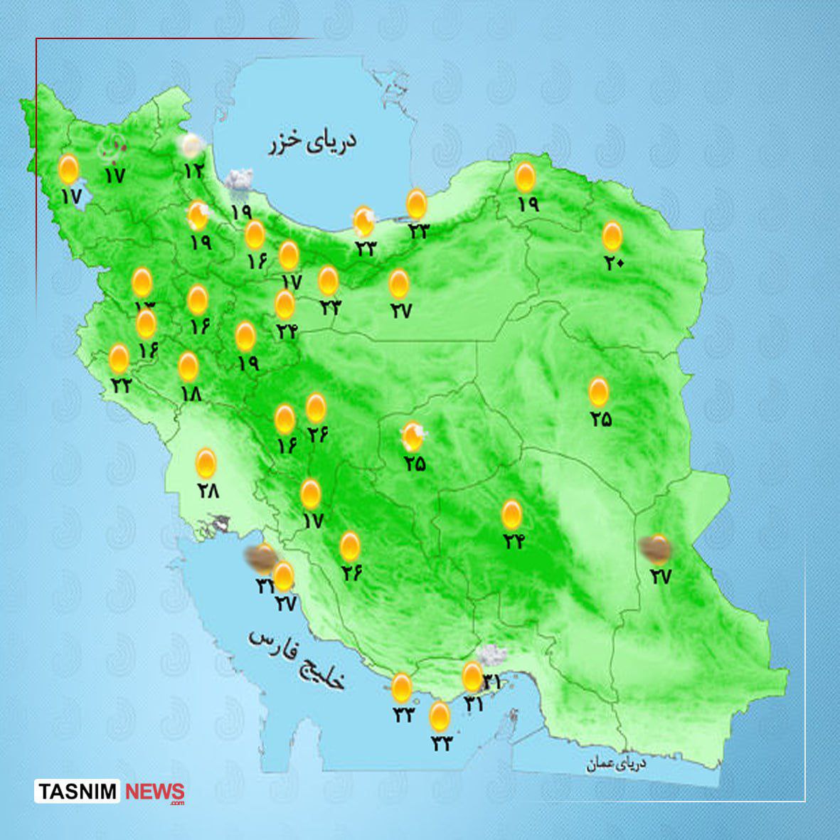 هوای استان ها
