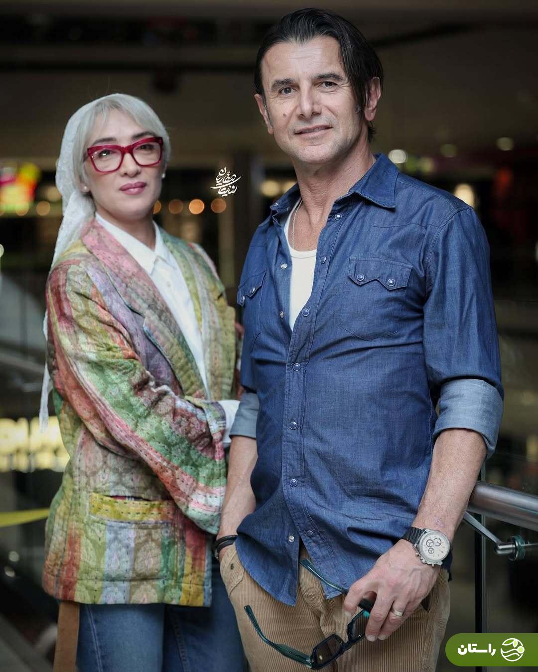 (تصاویر) استایل پانته‌آ پناهی‌ها با عینک قرمز و کتی رنگی در اکران مردمی فیلم سینمایی غریزه