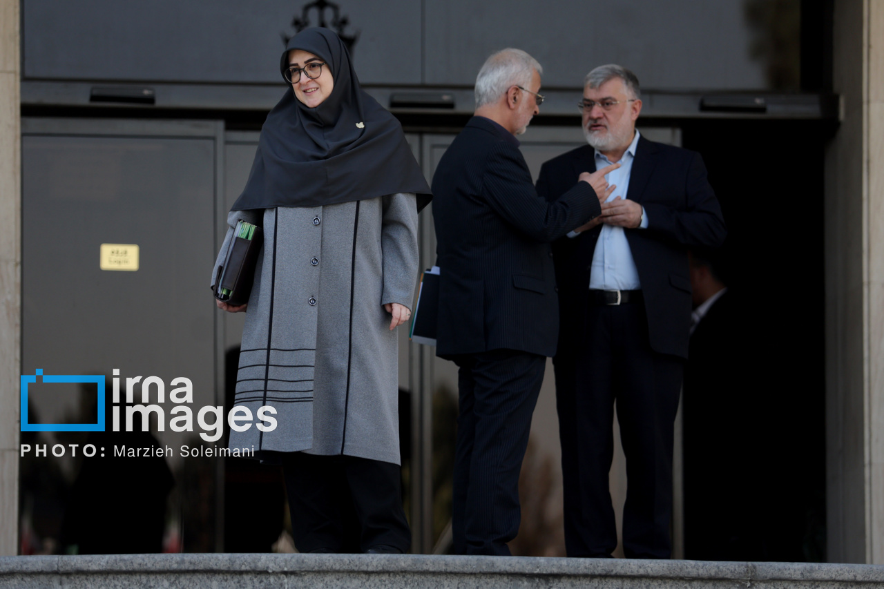 اعضای هیأت دولت در جمع خبرنگاران