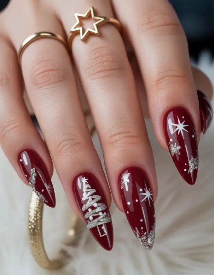 مدل ناخن جدید و ایده های طرح ناخن کریسمس