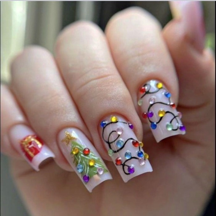 طراحی ناخن کریسمس