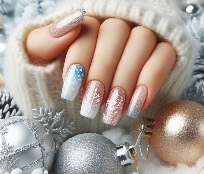 مدل ناخن جدید و ایده های طرح ناخن کریسمس