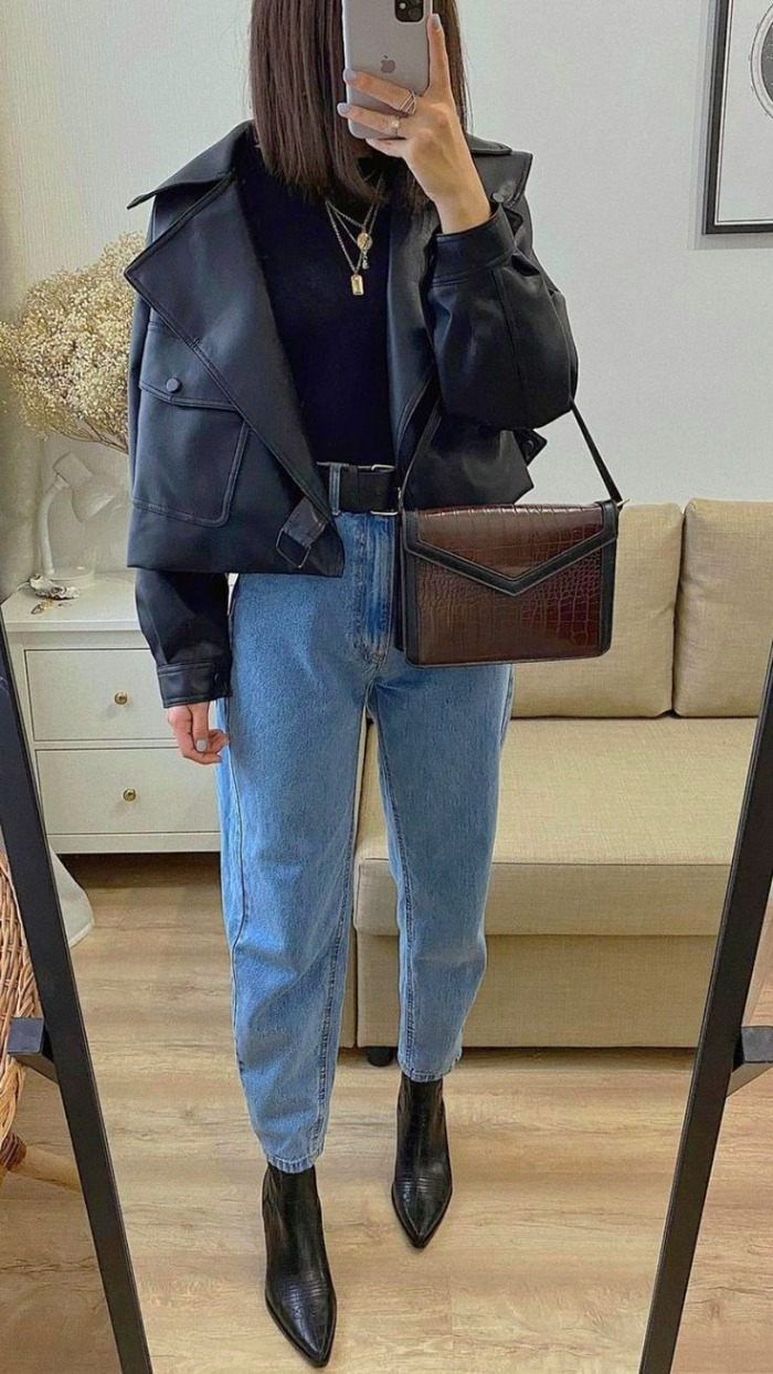 کت چرم کوتاه