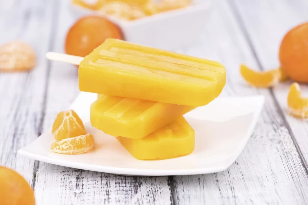 بستنی نارنگی خامه ای