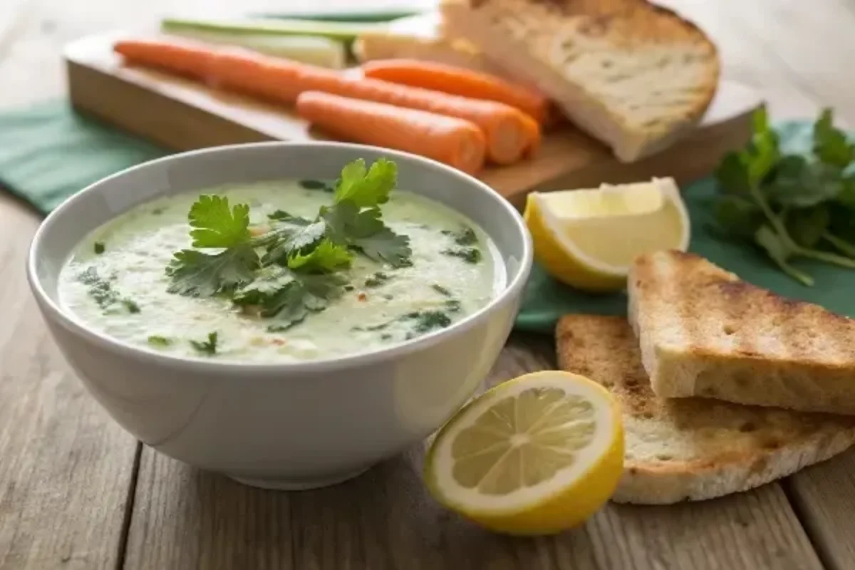 طرز تهیه سوپ ماست و گشنیز خوشمزه و خاص