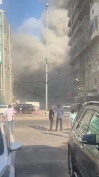 ویدئو؛ لحظه حمله اسراییل به بیمارستان جبل عامل