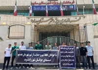 ساوجی‌ها خواهان حفظ امتیاز؛ / تجمع بازیکنان تیم لیگ برتری مقابل فرمانداری (عکس)