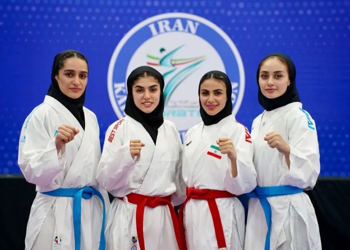پایان کومیته تیمی با یک طلا و یک نقره؛/ زنان کاراته ایران با شکست ژاپن طلایی شدند