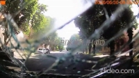 انفجار هولناک پهپاد روسی در فاصله چند متری یک خودرو