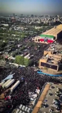 تصاویر هوایی از مراسم تشییع رهبر شهید که پربازدید شدند