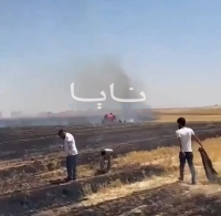 ویدئو؛ آتش سوزی گسترده اطراف فرودگاه اربیل عراق