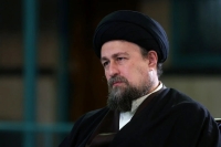 تصاویر؛ سیدحسن خمینی، قالیباف و فرزند سیدحسن نصرالله در مراسم تشییع رهبر شهید